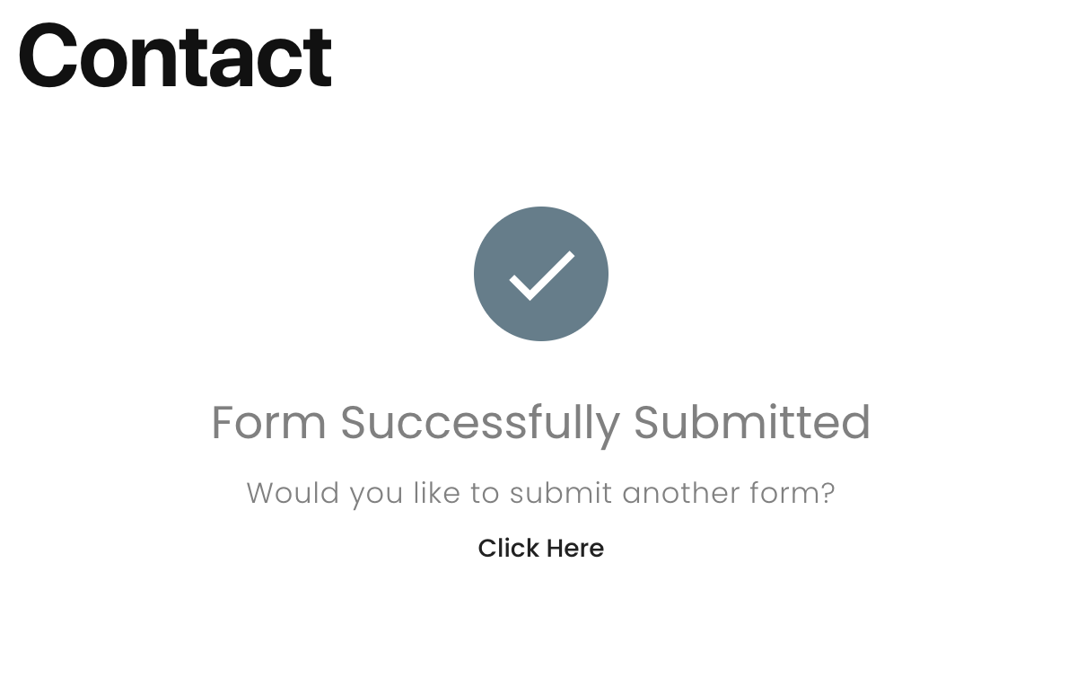 New public form submitted
