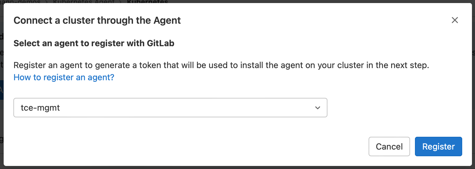 Registering GitLab Agent